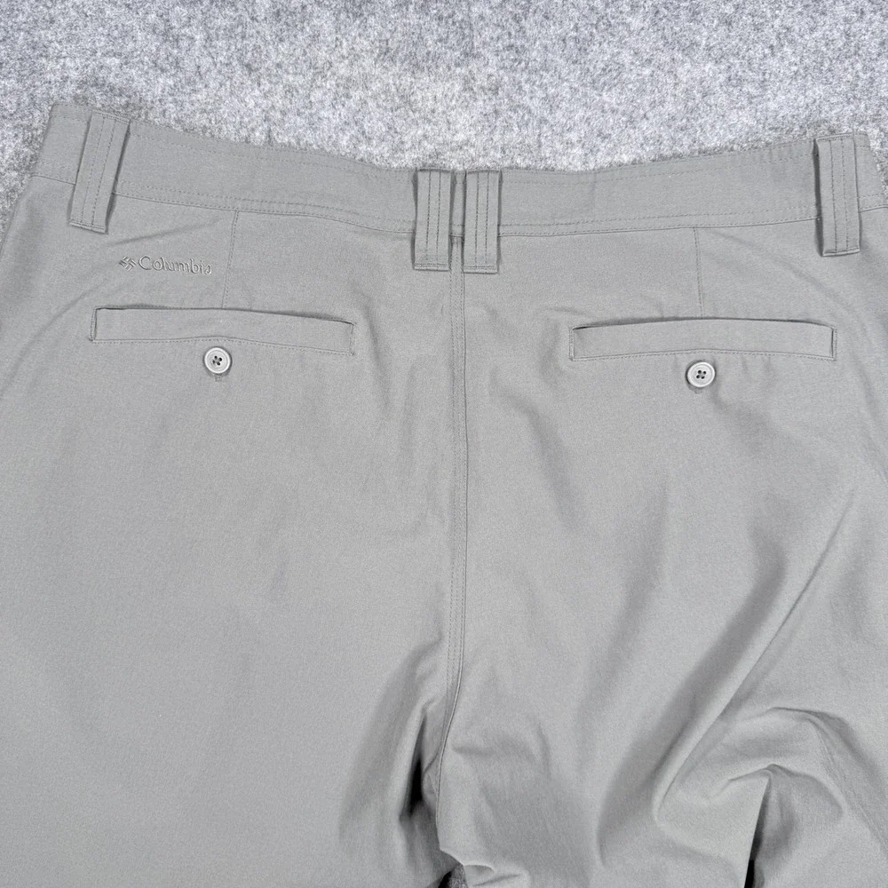 Columbia Mens 40x32 Omni-Shield Gray Straight Leg Hiking Pants AM8655